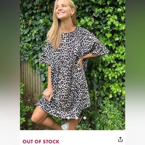 New Asos Mini Smock dress with frill sleeve women’s 12